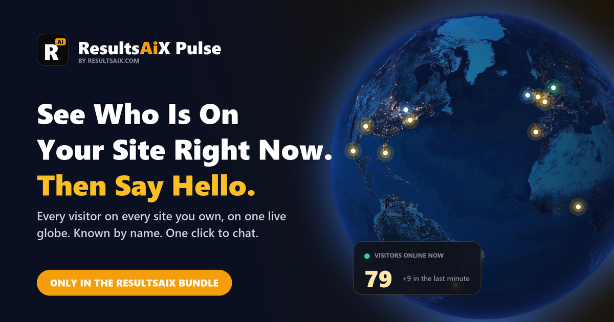 ResultsAiX Pulse: See Who Is On Your Site And Talk To Them